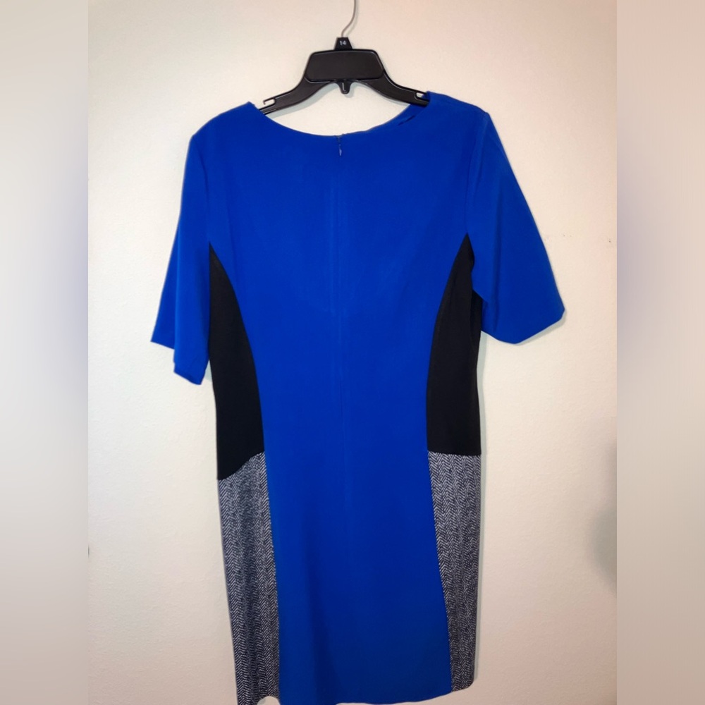 Perceptions New York Dress Women’s 14 Blue Black Gray